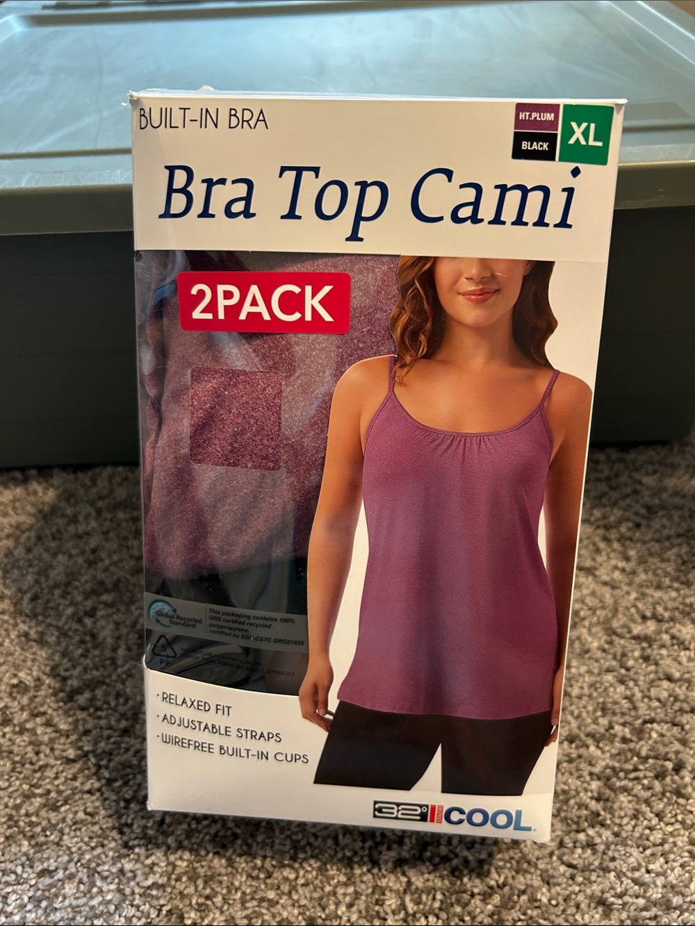 32 Degrees 2 pack  Bra Top Cami XL - Picture 5 of 5